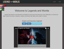 Tablet Screenshot of legendsandworlds.com